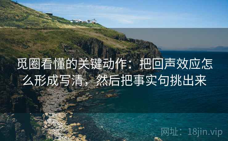 觅圈看懂的关键动作：把回声效应怎么形成写清，然后把事实句挑出来